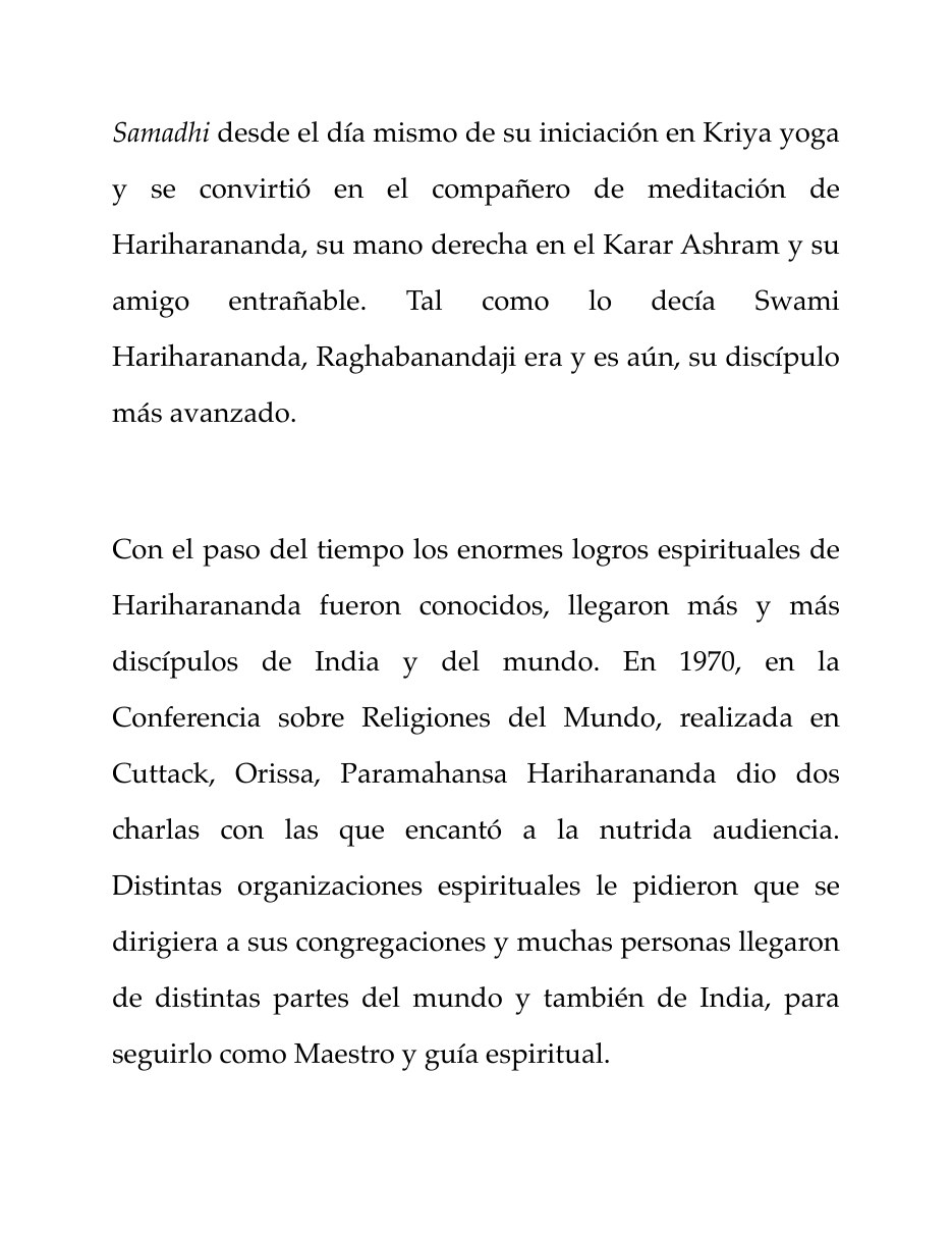 Biografía de Paramahamsa Hariharananda, página 11 de 13